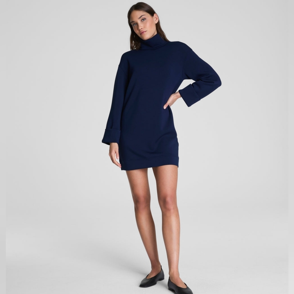 SPANX AirEssentials® Turtleneck Sweatshirt Dress Mini Size S Travel Lounge